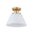 3-Light Tapered Glass Semi Flush Mount