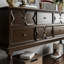 Console en bois massif noyer