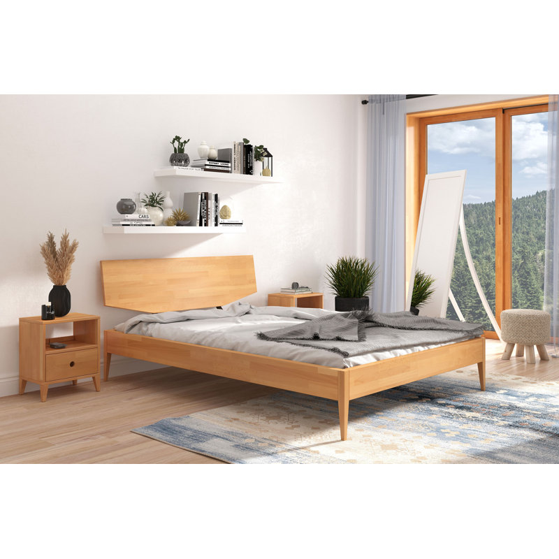 Desinor Solid Wood Bed, Natural, Super King (6')
