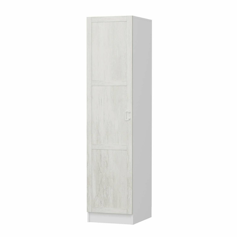 Elina 1 Door Manufactured Wood Wardrobe, 190cm H x 45cm W x 52cm D, White