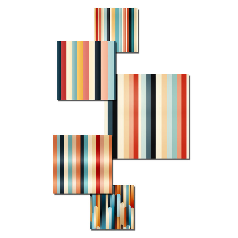 Yajaira - Ensemble d'art mural abstrait de 5