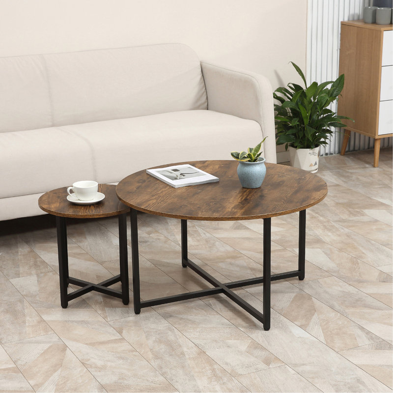 Ensemble de 2 tables basses rondes