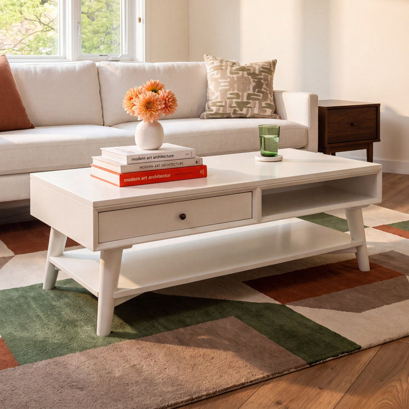 Williams Storage Coffee Table, White