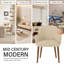 Upholstered Solid Wood Dining Chair Side Chair With Armrests-509341753