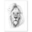 «Lion in Black and White», reproduction d'art sur toile tendue-29495831