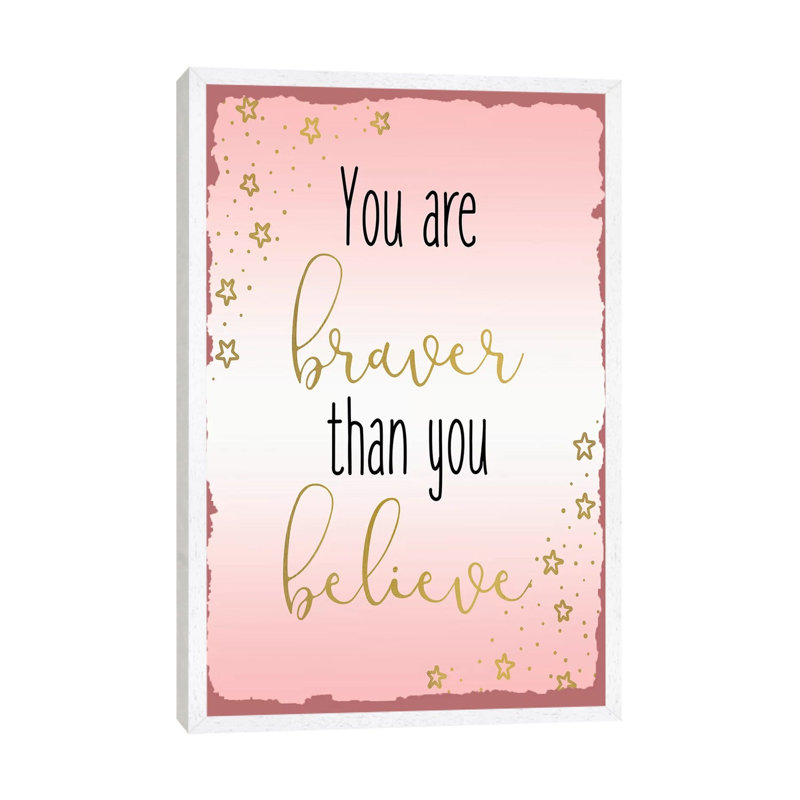 Braver I by Kimberly Allen - Print on Canvas, White Framed, 66.04cm H x 45.72cm W x 3.81cm D