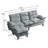 86.22" Chenille Sectional Sofa With Ottoman-30534545