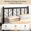 Lit plateforme avec rangement de tête de lit 11,5 po Ebern Designs-1880356644