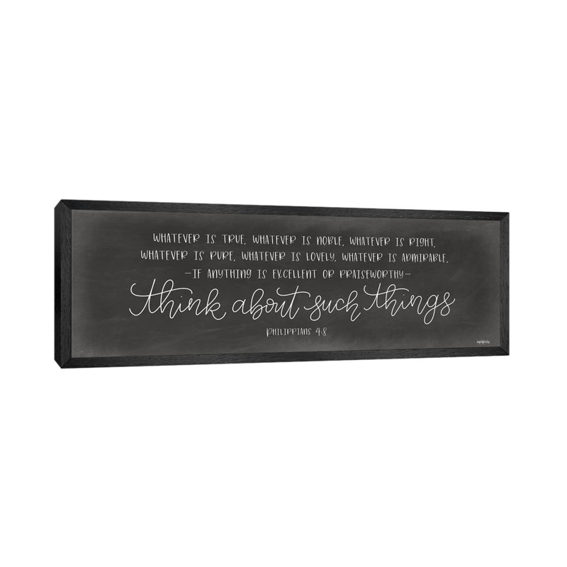 Sanctuary by Imperfect Dust - Panoramic Textual Art on Canvas, 40.64cm H x 121.92cm W x 3.81cm D, Black Framed