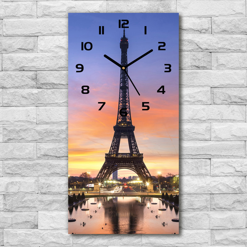 Jadasia Glass Wall Clock, Black