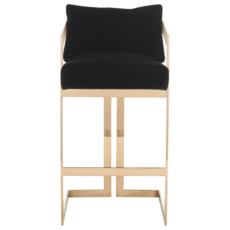 Upholstered Stool, Black