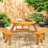 Floden Outdoor 6-Person Dining Sets With Curved Benches, Round Tabletop And Umbrella Hole-2099939850-2090699890