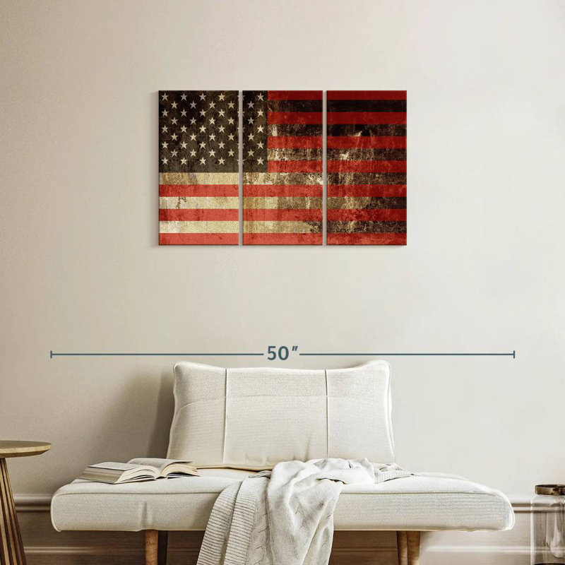Drapeau américain Borges, H 20 po x l 33 po
