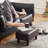 Nelva Vegan Leather Storage Footstool-192649969
