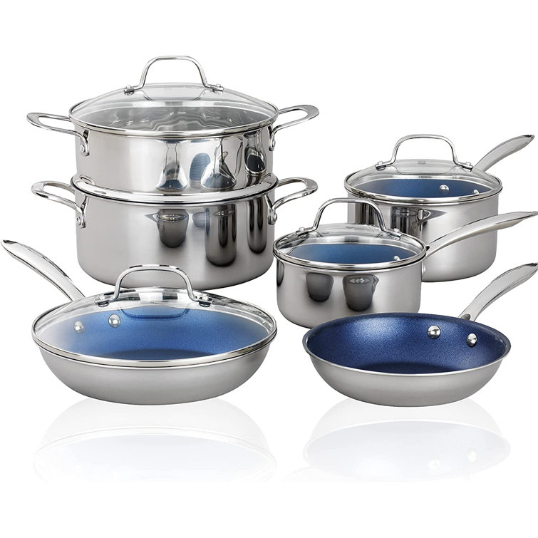36 Pc. Kitchen in a Box Stainless Steel Cookware Set - Bed Bath & Beyond -  15616512