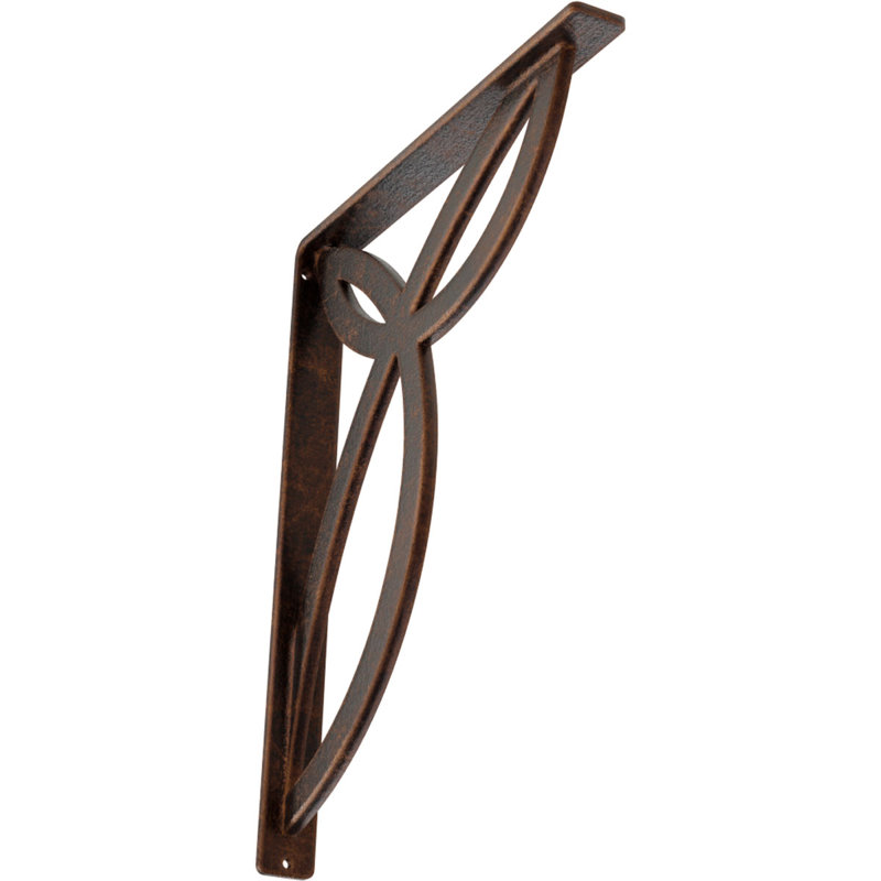 Support en fer forgé Versailles, Cuivre antique, H 15 po x l 1,5 po x p 12 po
