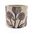 Set Of 4 Sand And Cement Planters With Botanical Motifs