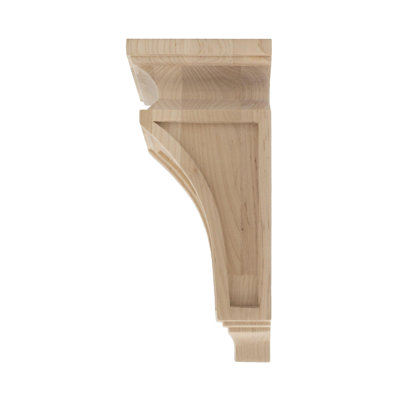 Corbeau moyen en bois massif non fini 10-1 / 2 po x 4-7 / 8 po x 4-7 / 8 po