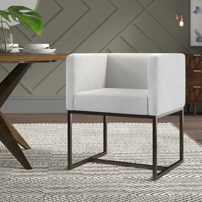 Rossella 18.8'' H Upholstered Armchair, White