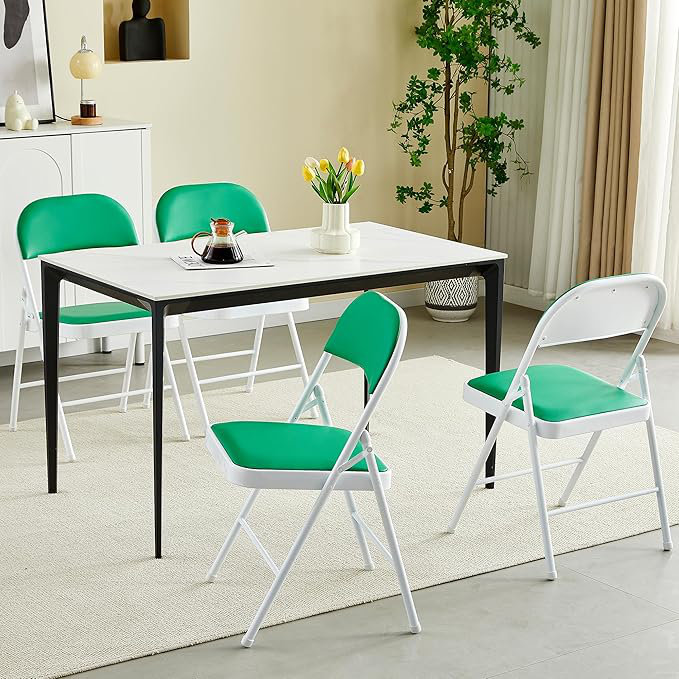 Crume Folding Chair (set of 4), Green