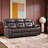 84.6'' Wide Vegan Leather Manual Reclining Sofa, 3-Seater Recliner Couch With Pillow Top Arm-528690399