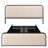 Modern Upholstered Bed with 4 Storage Drawers - Beige Linen Headboard, Heavy Duty Metal Frame, 800 lbs Capacity-1890271328
