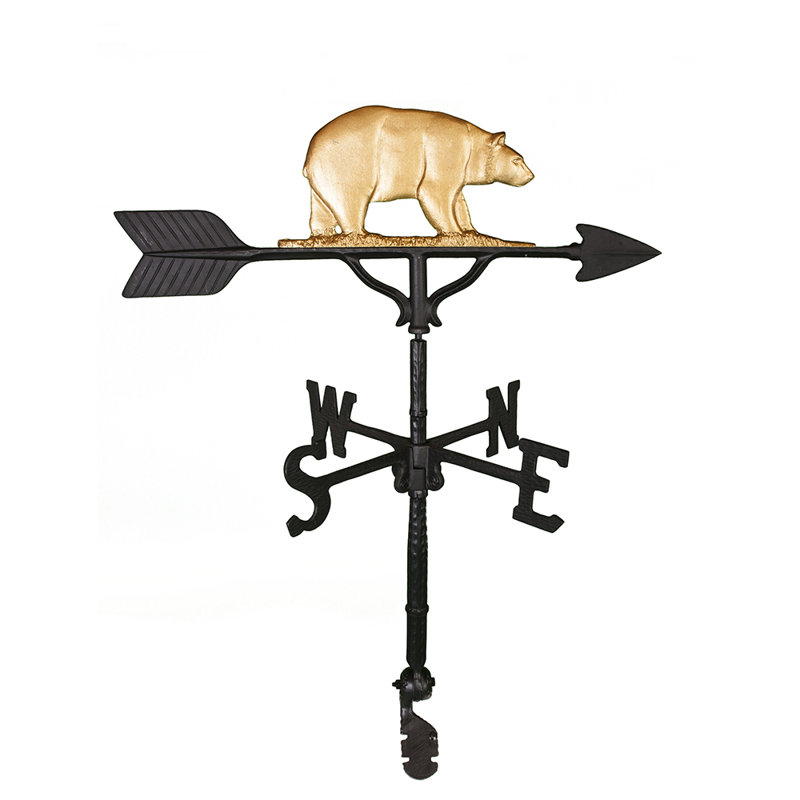 Bear Weathervane, Gold