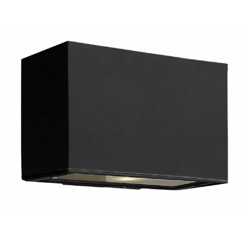 Atlantis 2-Light Outdoor Flush Mount, Satin Black