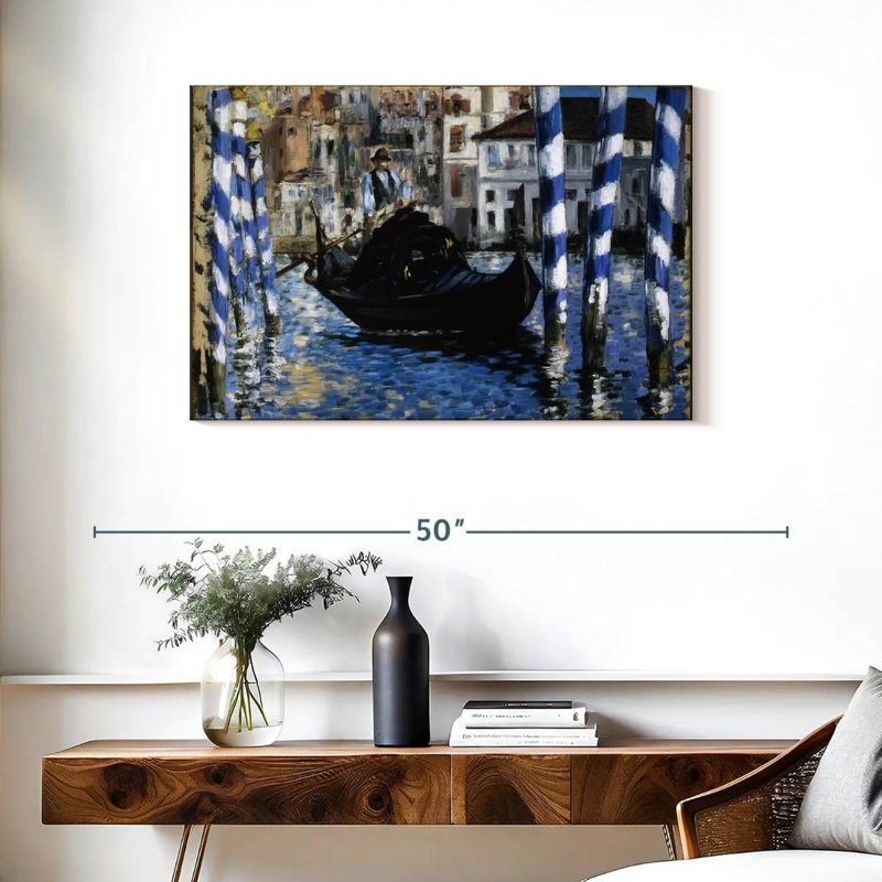 Le Grand Canal, Venise, 1875, H 24 po x l 36 po