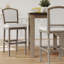 Tabouret de bar classique avec revêtement texturé et pieds tournés-201681846