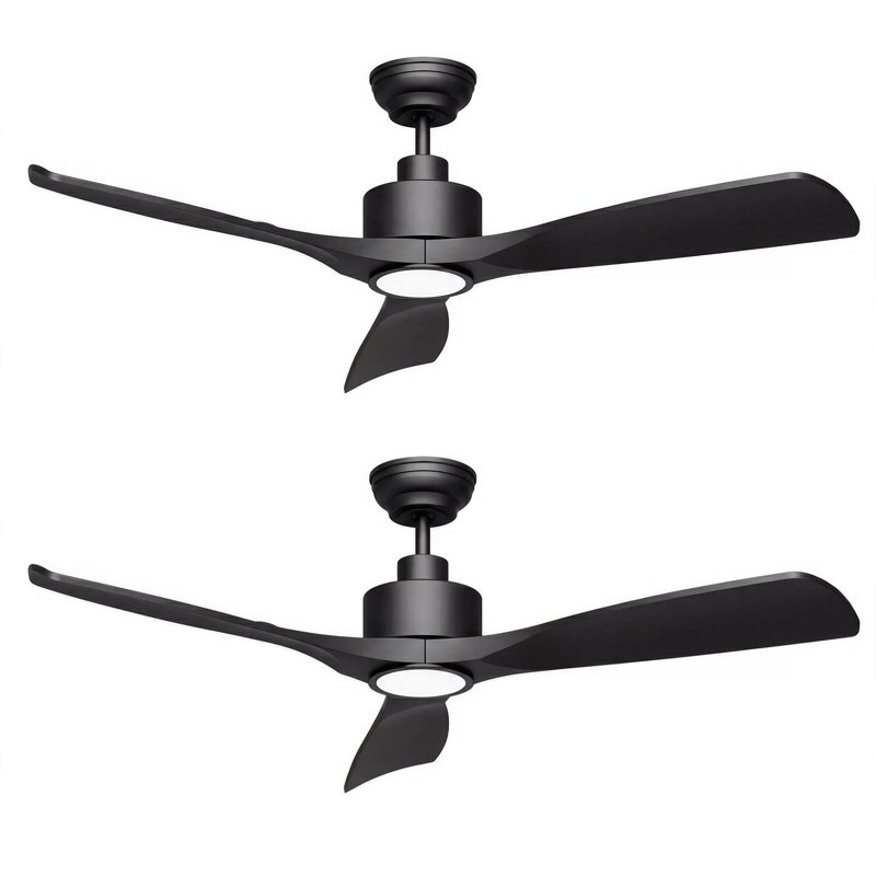 Ventilateur de plafond de 52 pouces, Nickel, Walnut