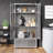 Seville Classics UltraHD French Door Storage Cabinet with Drawer, 36" W x 18" D x 72" H-120141820-124298767