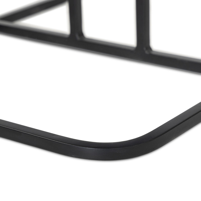 Adalley Marble End Table, Matte Black, Polished Black