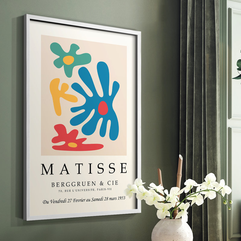 Impression encadrée Matisse Cccxxiii - Bois massif, Blanc, H 14 po x l 11 po