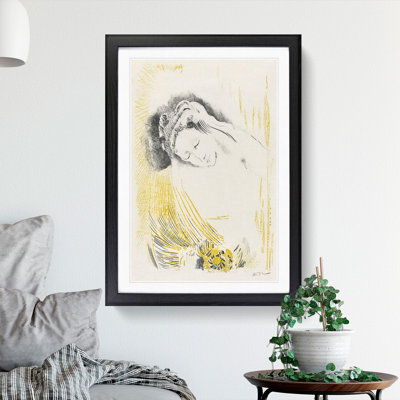 The Shulamite by Odilon Redon - Framed Print