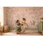Toile paysage papier peint rosé rétro botanique-129446107-129446108