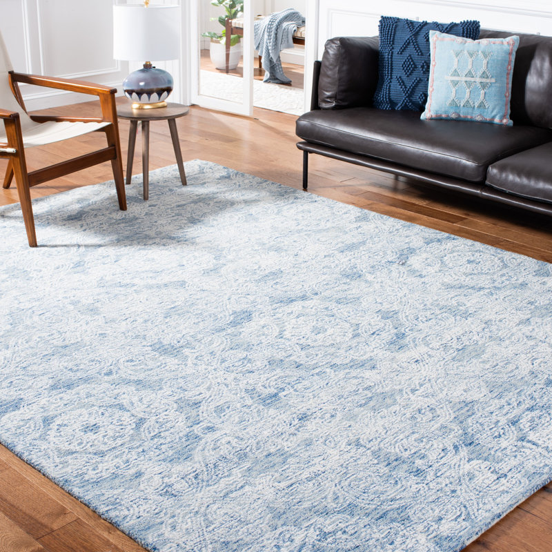 Huntleigh Hand Tufted Indian Wool And Cotton With Latex Oriental Rug, Rectangle 6' x 9'