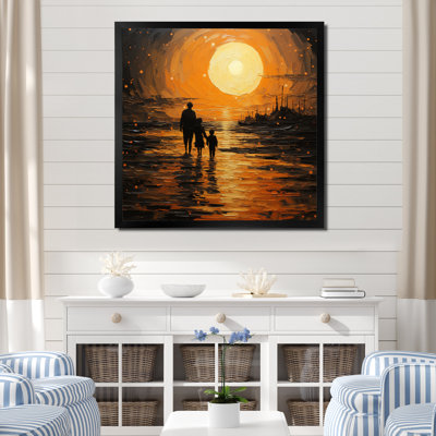 " Beach Silhouettes Sunset V "