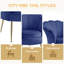 Fauteuil d'appoint 34 po en velours à dossier festonné avec pieds en métal-305336741