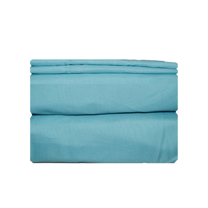 Microfiber Sheet Set, Queen Sheet Set with 2 Pillowcases, Aqua