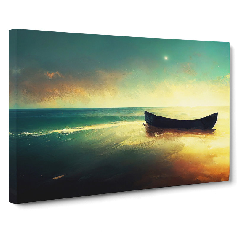 Sunlight Over A Boat - Wrapped Canvas, 50cm H x 76cm W x 3cm D