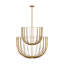 Sean Lavin Sanchi 3-light large two tier chandelier in polished antique brass finish-764835939