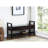 Shoe Bench With Beige Upholstered Seat And Storage In Cushioned