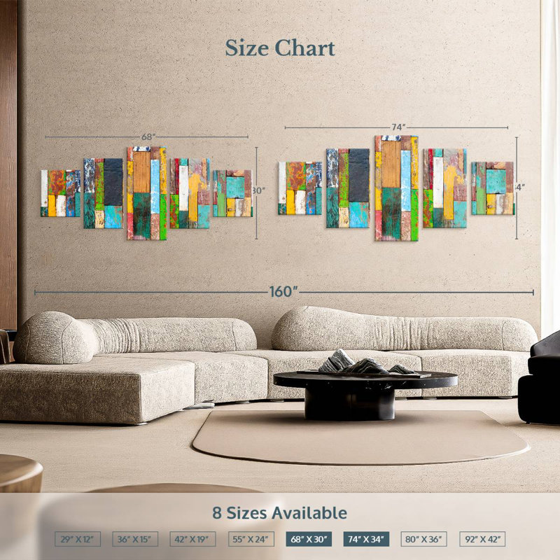 Retro Wood, 34" H x 74" W