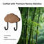 Patères murales en bois, porte-manteau en bois naturel, crochets robustes, ensemble de 4