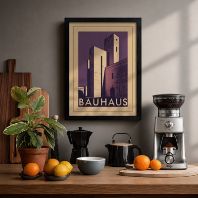 Bauhaus Tower Art Deco - Framed Print