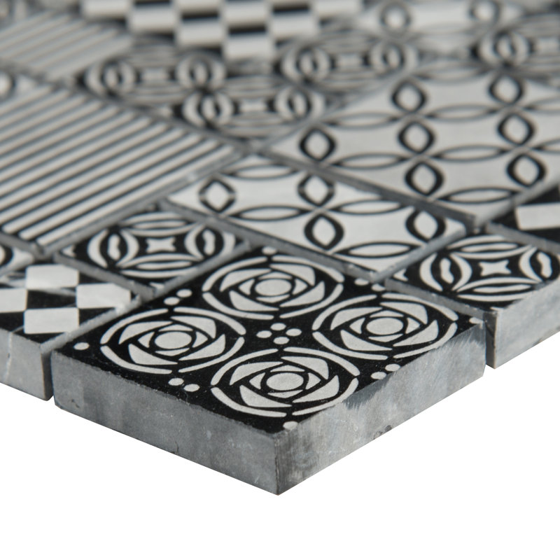 Monolith 12 in. x 12 in. Honed Marble Mosaic Floor and Wall Tile, Monolith