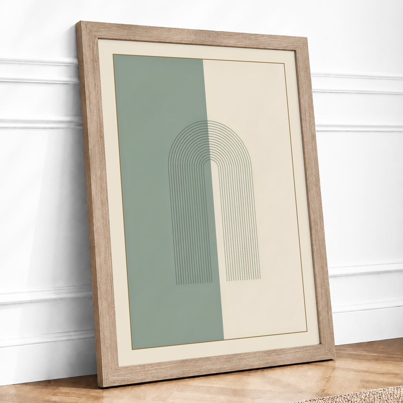 Symmetrical Arch Minimalist - Print, Oak, A4 - 29.7 x 21.0 cm