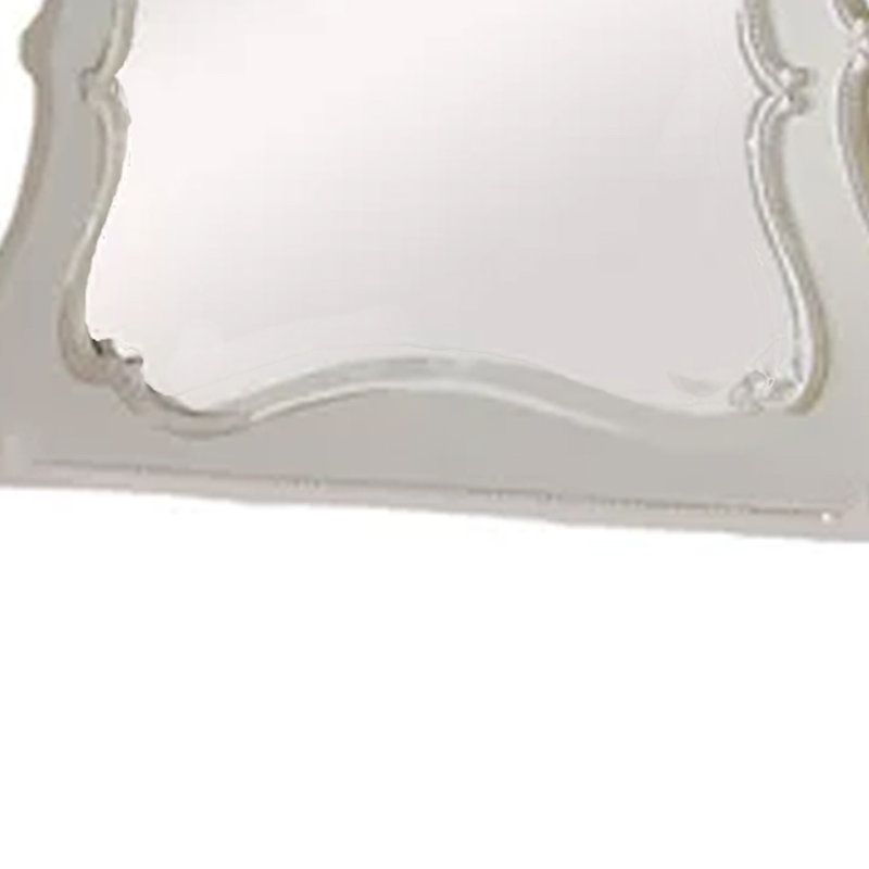 Miroir de commode bisque ornée traditionnelle Gandara