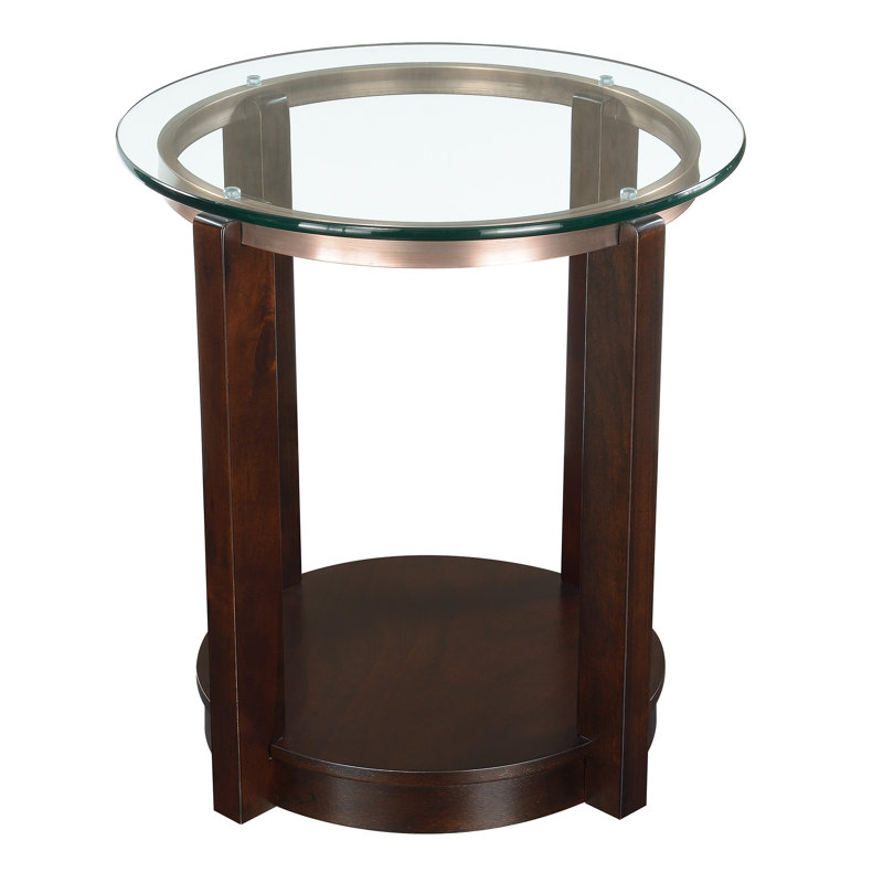 Iversen Glass Top End Table